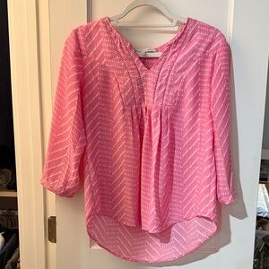 Collective Concepts Pink Blouse with Chevron Pattern